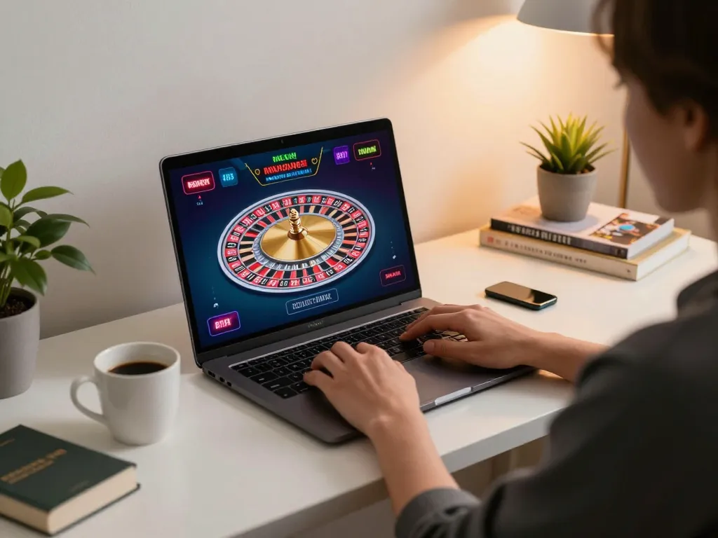 Experience live dealer games at 32win on a modern gaming setup with stylish interior.