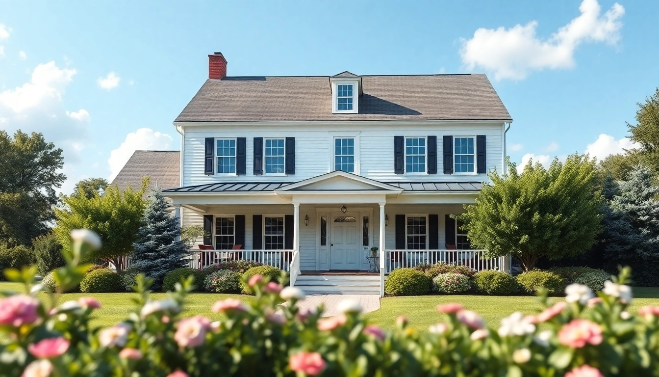 Crafting a colonial home new build construction with stunning architectural features and inviting surroundings.