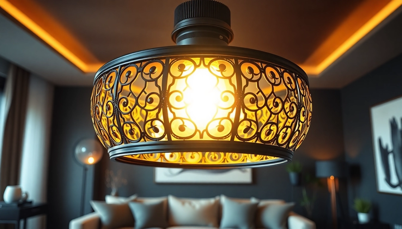 Illuminate your space with a stunning black and gold light fixture that enhances style and elegance.