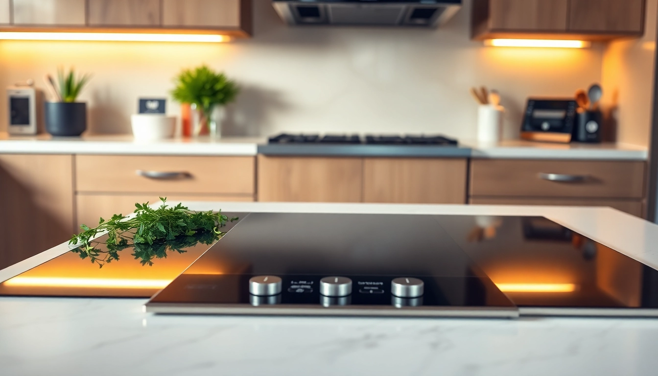 Showcasing a professional Range & Cooktop Installation in a modern kitchen setting, highlighting its sleek design.