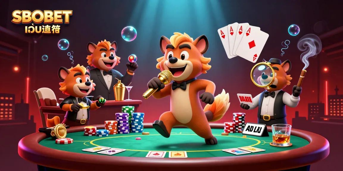 Experience vibrant action at SBOBET เว็บตรง with dynamic hyenas in a bustling casino scene.