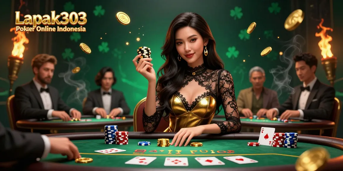 Experience high-stakes excitement at Lapak303 Poker Online Indonesia with luxurious ambiance and rich game elements.