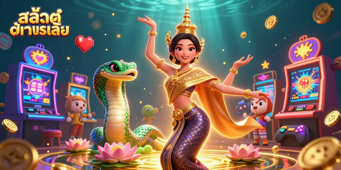 Experience สล็อตทดลองเล่น with vibrant slot machines and joyful characters in a lively casino scene.