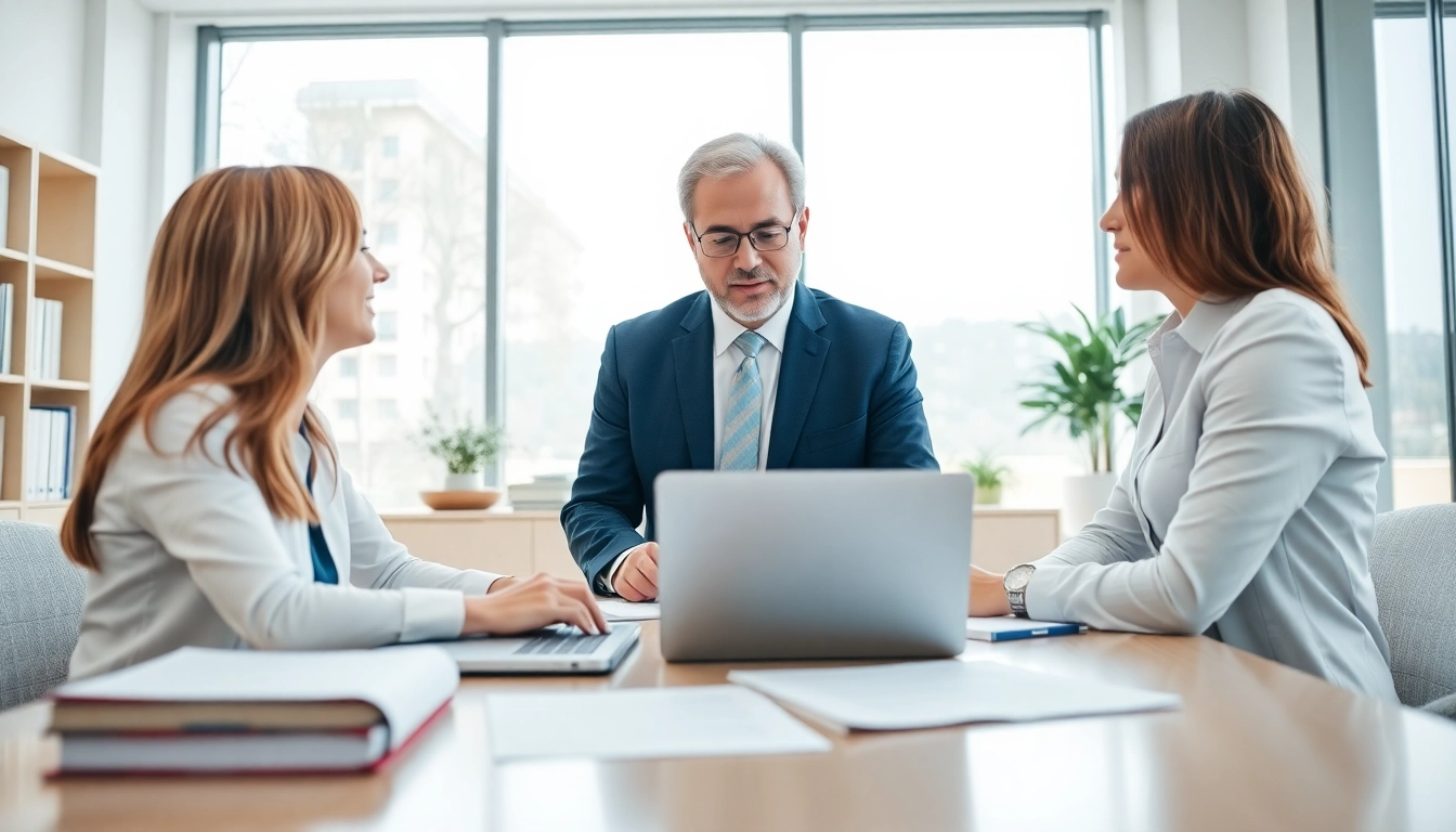 Consultation at https://www.agslawfirm.com showcasing a professional attorney and clients discussing legal matters.