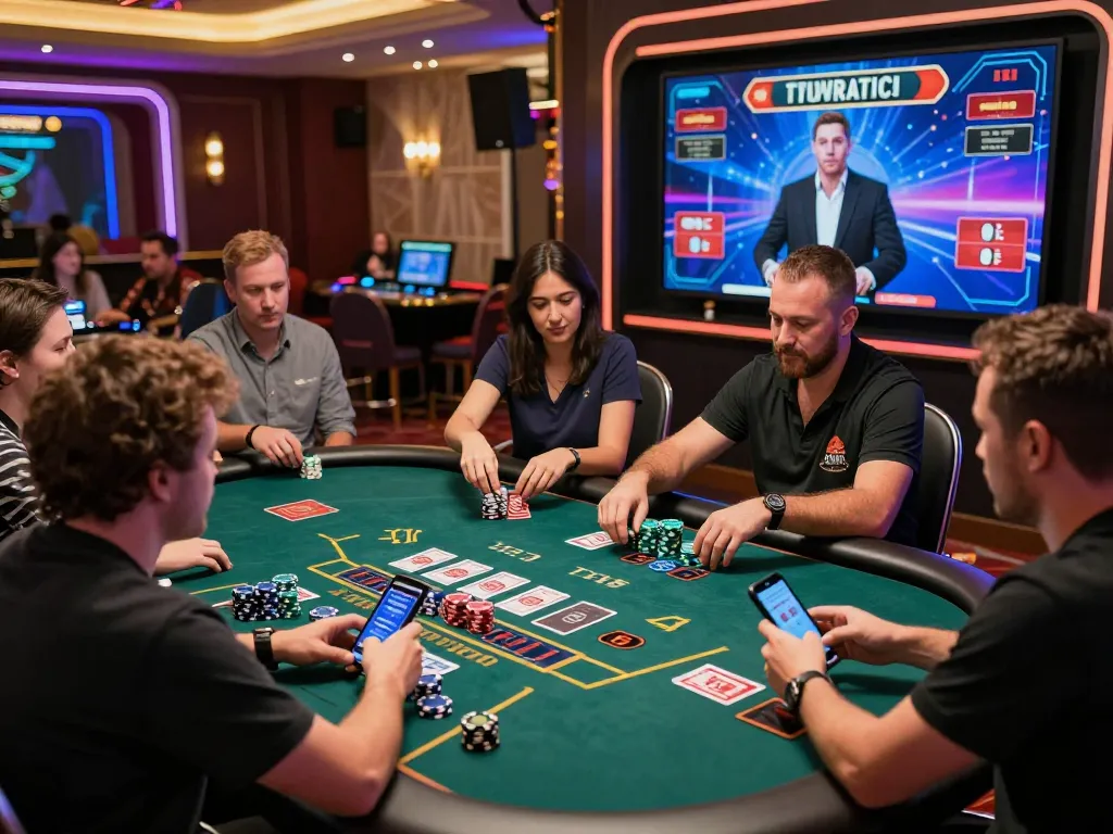 Players enjoying an immersive online baccarat game, showcasing vibrant casino graphics and dealer interactions to enhance user experience.