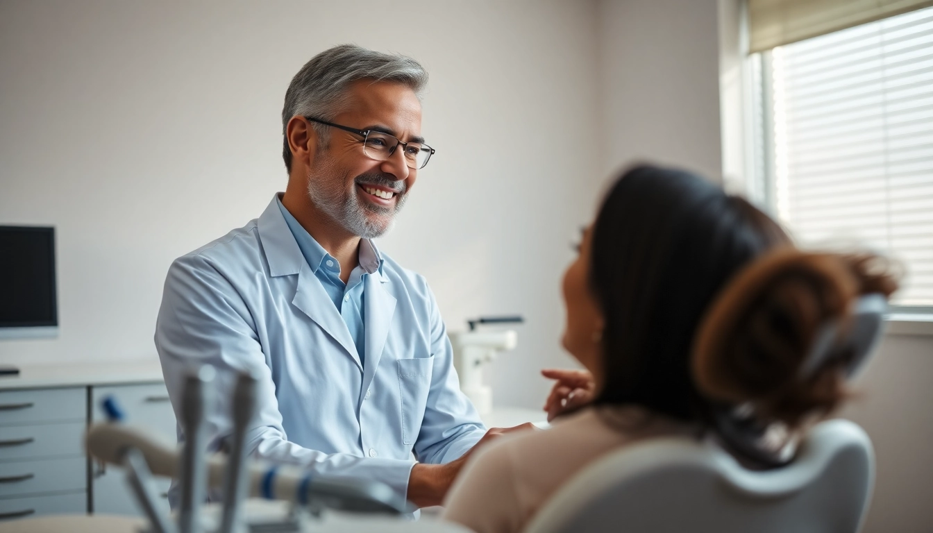Engaging with a general dentist Frankfort IL in a modern dental office.