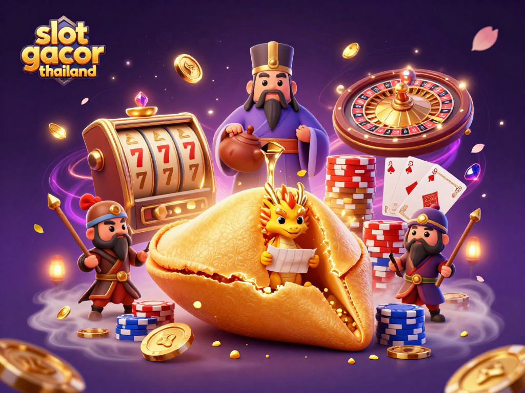 Experience the thrill of slot gacor thailand with a vibrant 3D casino illustration.
