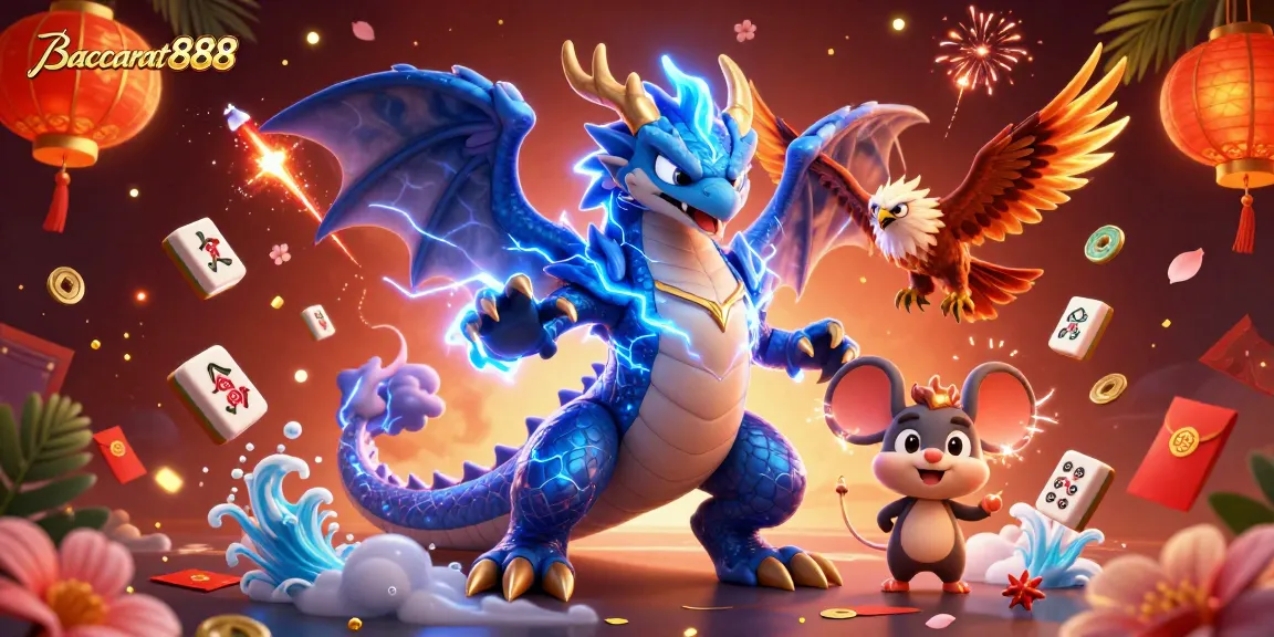 Win exciting rewards with Baccarat888 in an engaging casino scene filled with vibrant elements.