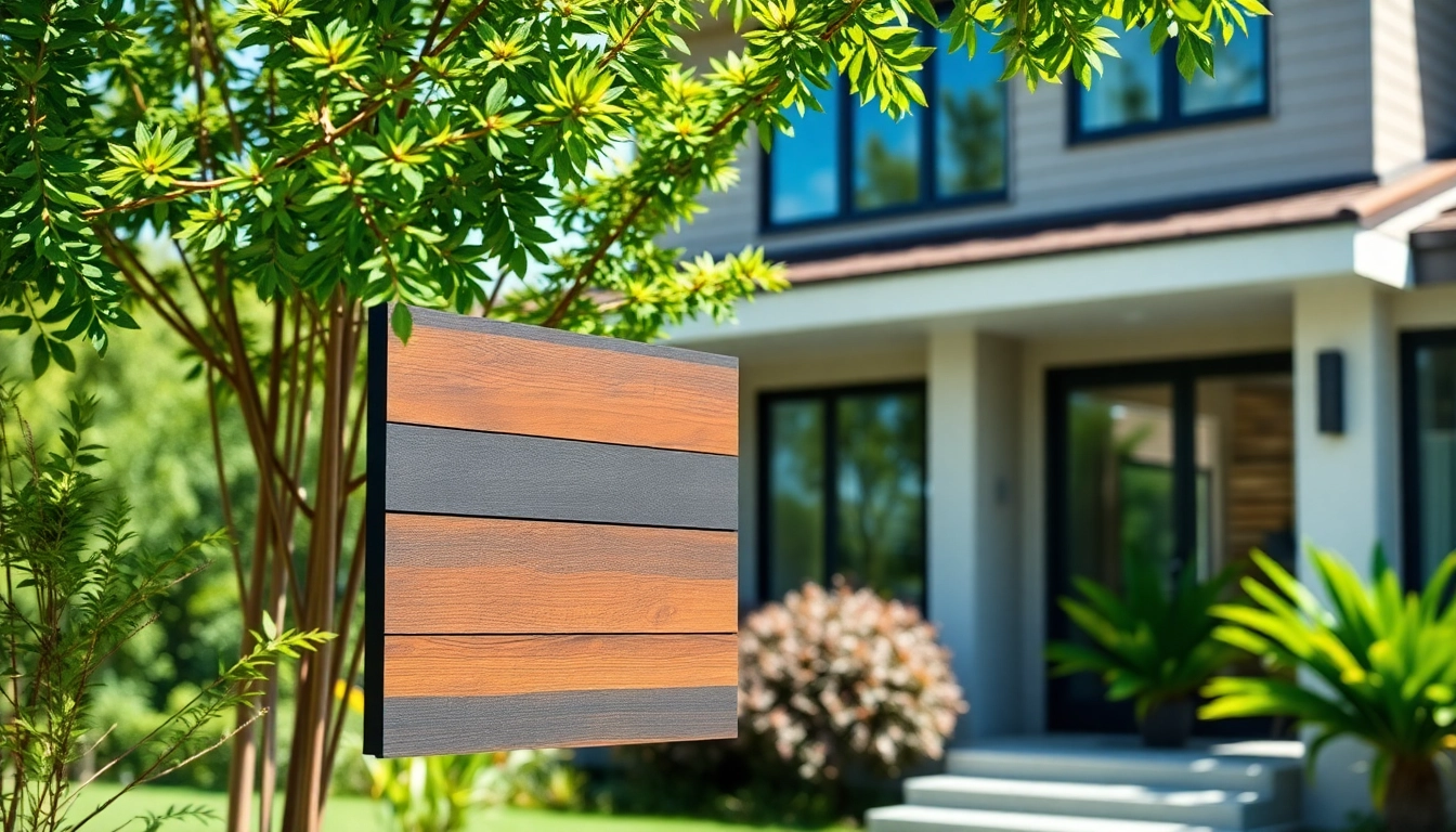 Highlighting UV-Resistant Exterior Panels showcasing durability and style in an outdoor setting.