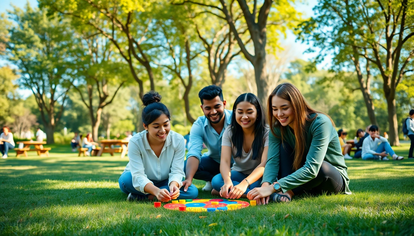 Enjoy exciting daman games among friends in a vibrant park setting.