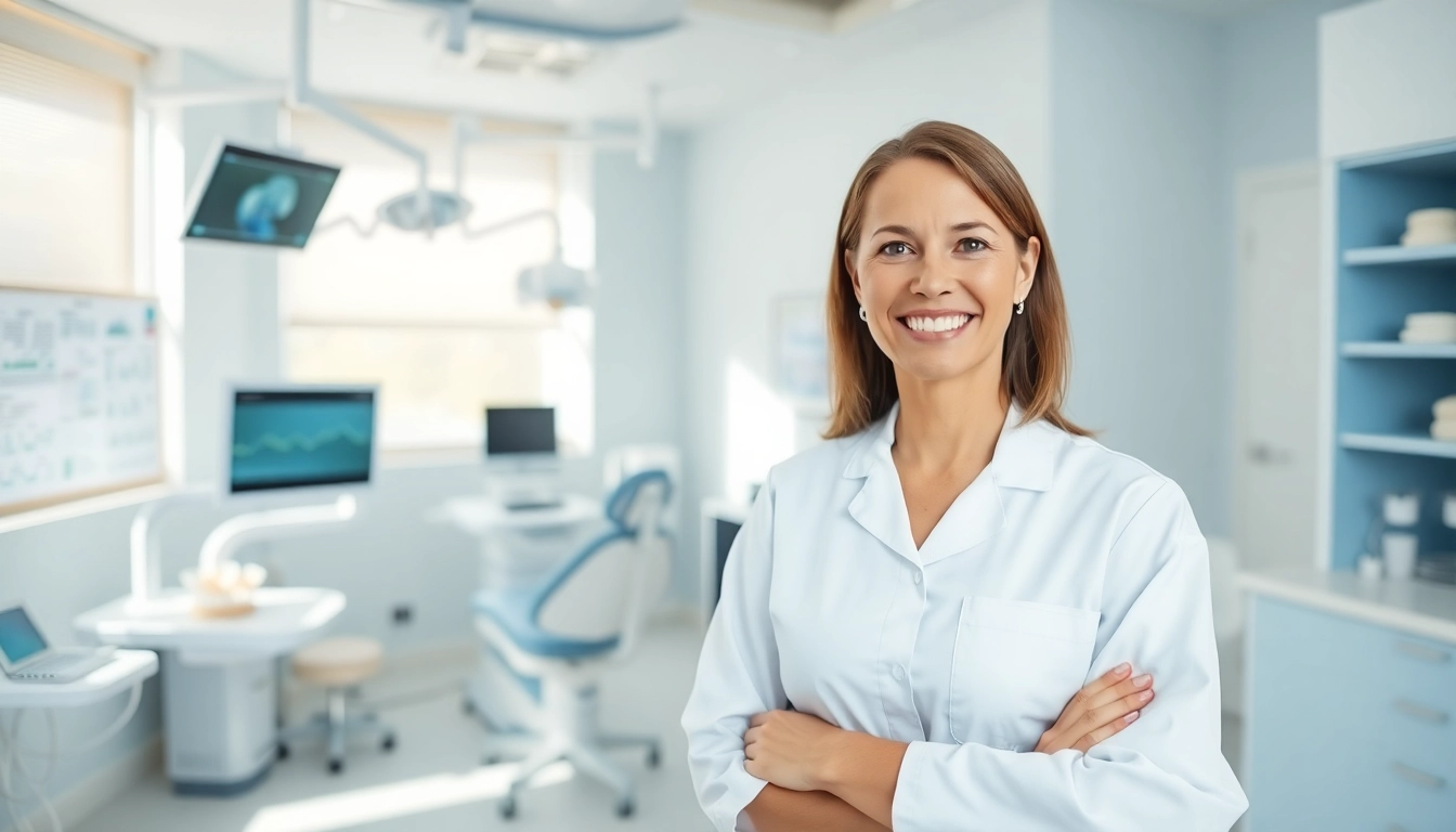Edmonton orthodontist providing expert consultation in a modern dental clinic.