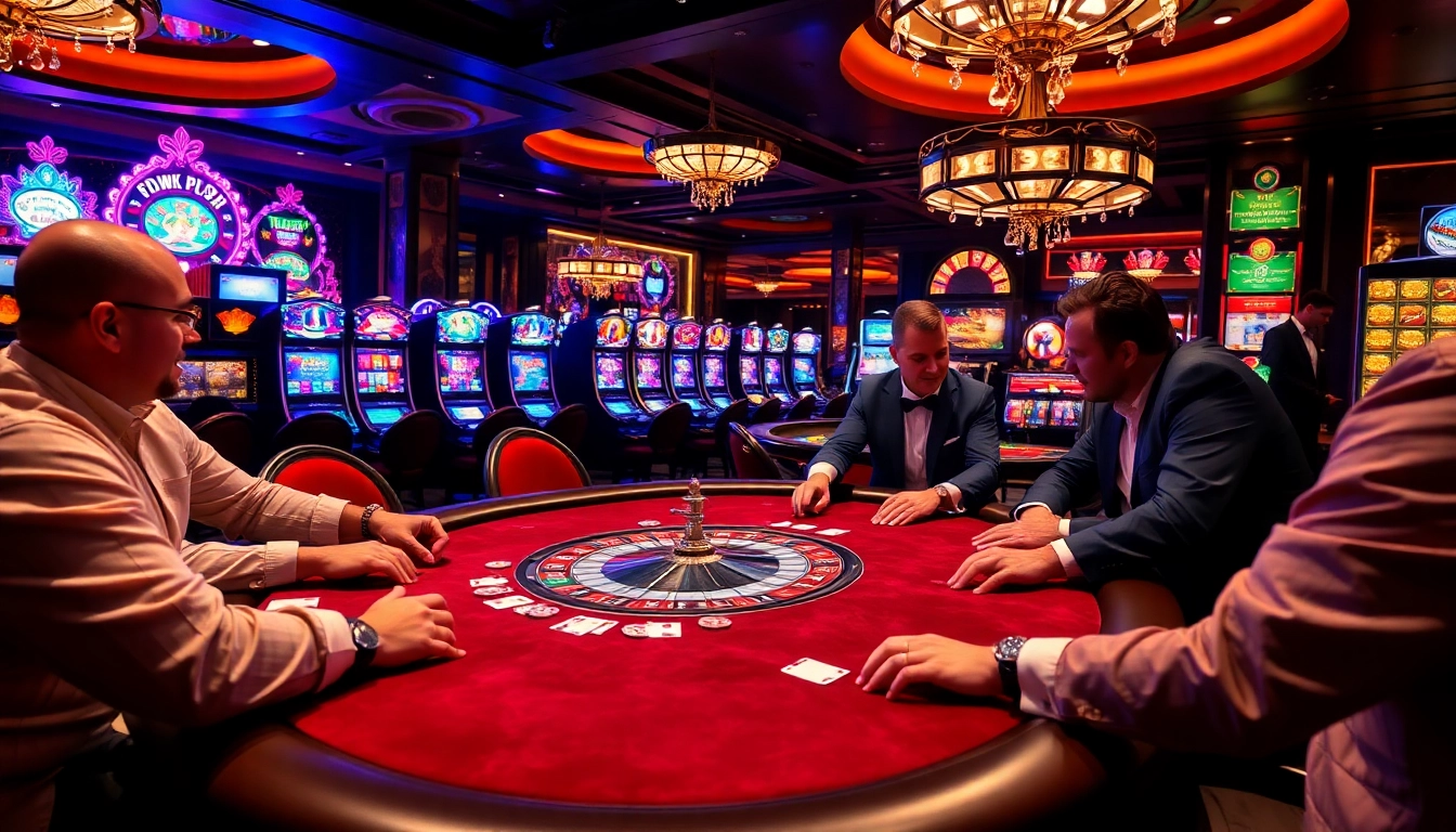 Players winning at the 98win club poker table, showcasing an exciting casino atmosphere.