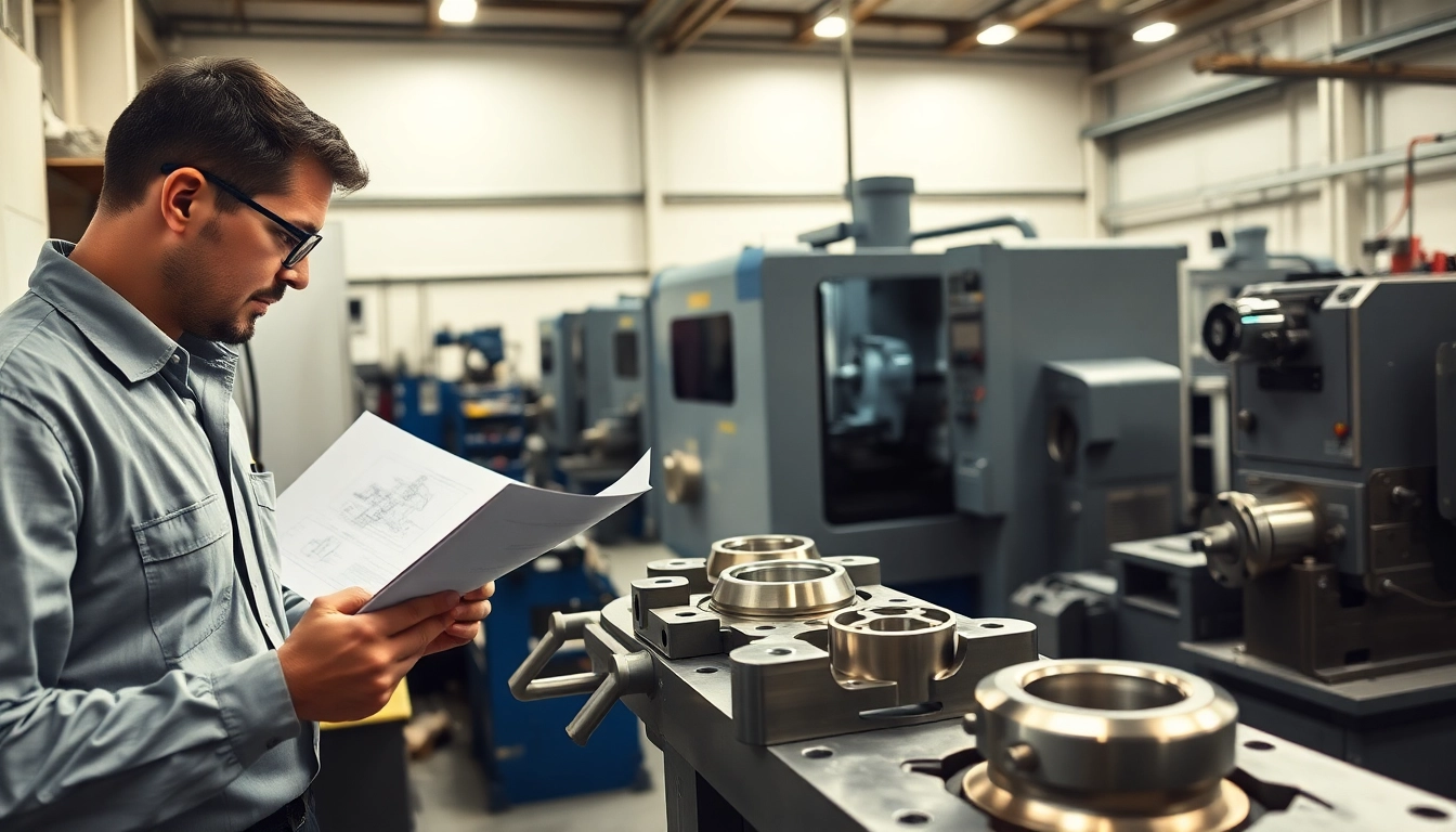 Custom part manufacturer creating high-precision parts in a state-of-the-art facility.
