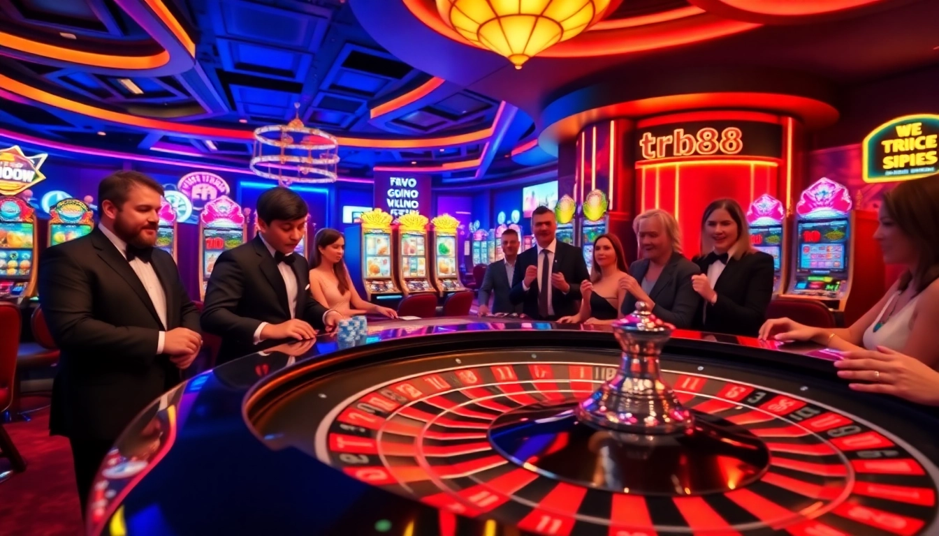 Experience the excitement of tr88 gaming with vibrant casino tables and thrilling players.