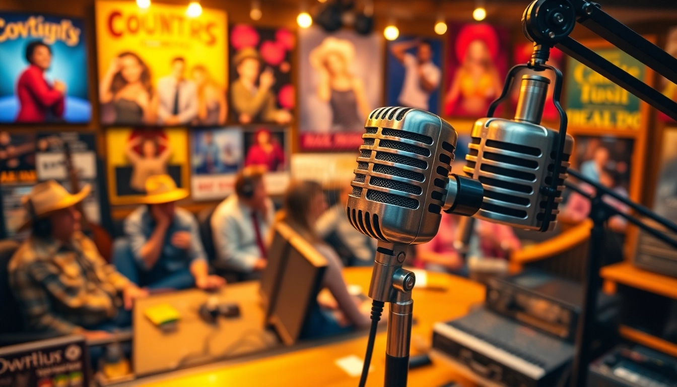 Engage with the essence of country music at https://mycountry955.com with a vibrant radio studio scene.