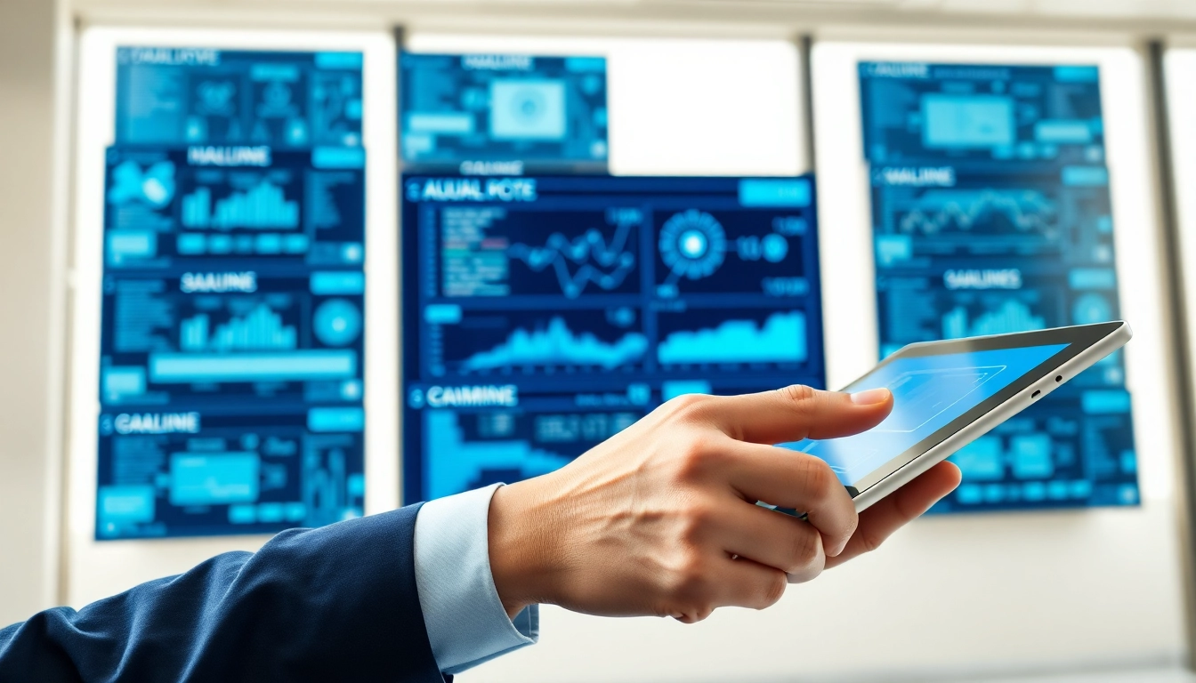 AI claims processing display showing a claims agent using technology in a modern office.