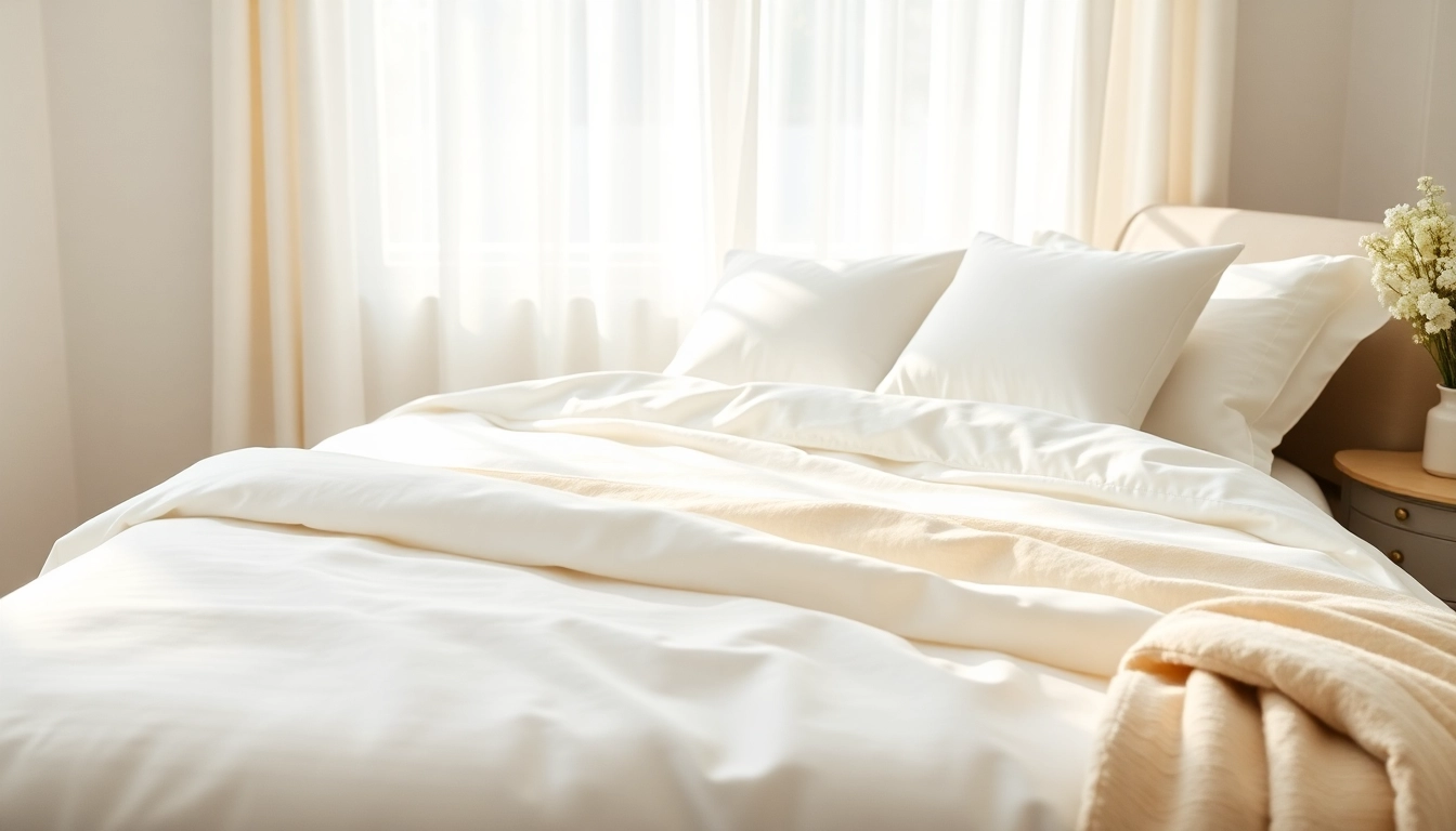 Creëer een serene sfeer met percale katoen beddengoed in een stijlvol interieur.