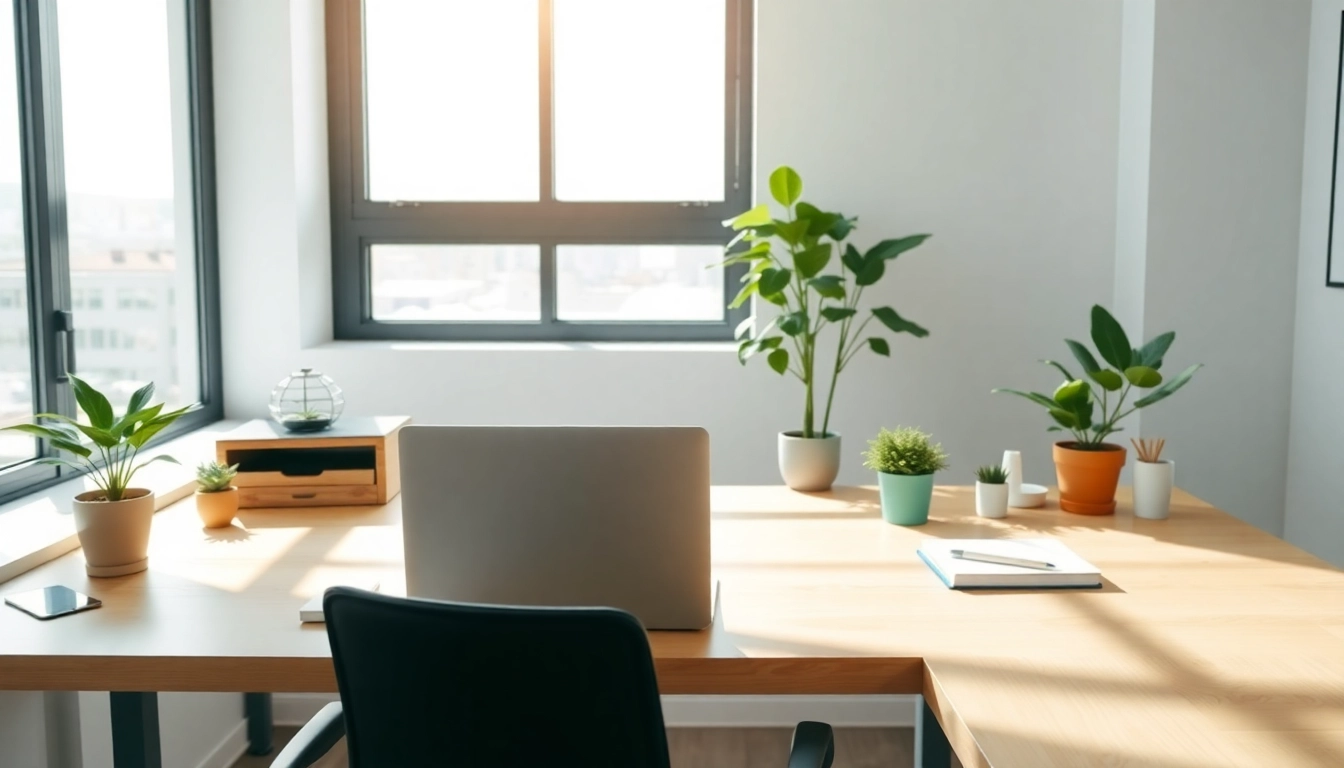 Verbeter je werkplek met https://www.stofnodig.nl door een georganiseerd bureau met planten en licht.