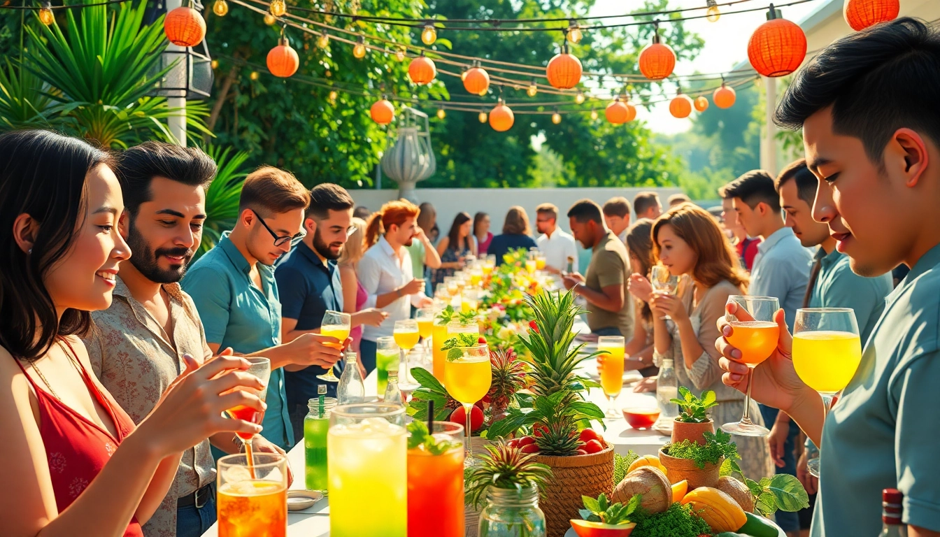 Engaging collaboration at Artender Events with vibrant cocktails and a lively atmosphere.