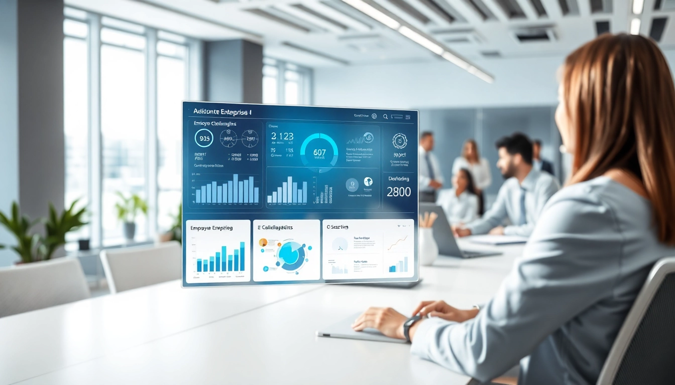 Enhance your workflow with an enterprise ai assistant in a modern office setting showcasing productivity tools.