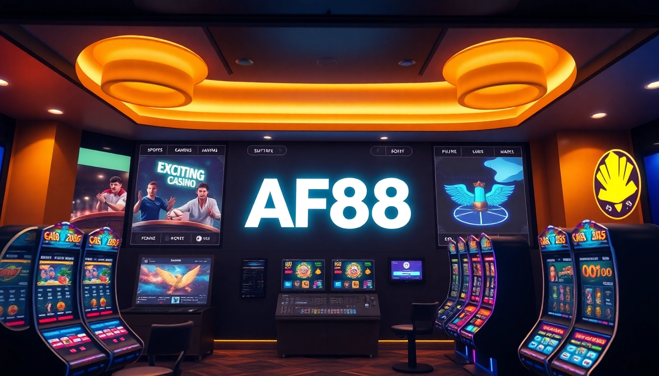 Engaging AF88 online betting platform showcasing diverse games and promotions with trust indicators.