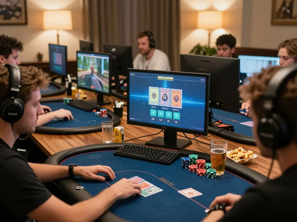 Players engaging in an exciting poker tournament while using the 789win online platform