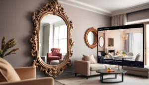 Browse bespoke mirrors at https://merithome.co.uk showcased in a refined living room setting.