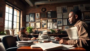 Discover the vibrant journalism of blackchronicle newspaper with journalists at work in an engaging office setting.