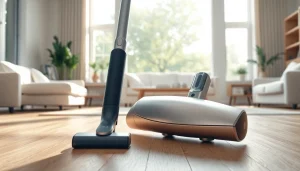 Showcasing the best cordless vacuum in a bright modern home environment with sleek design.