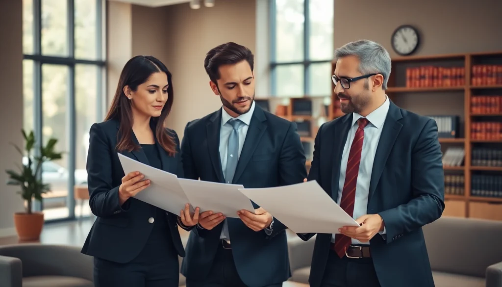 Consultation scene at https://www.mainorellis.com showcasing professional attorneys discussing legal matters.