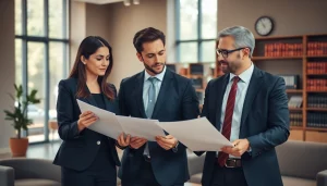 Consultation scene at https://www.mainorellis.com showcasing professional attorneys discussing legal matters.