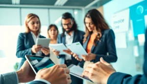 Streamline your invoicing with efficient invoice processing software in action in a modern office.