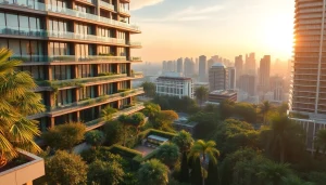 View contemporary condo by https://newdeveloperlaunch.sg highlighting modern architecture and natural surroundings.