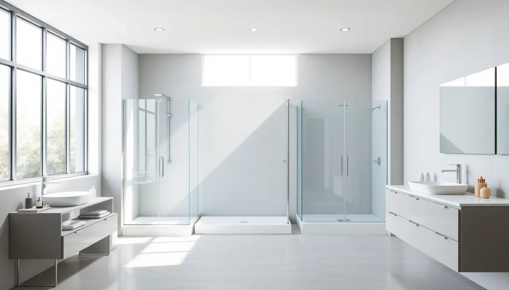 Explore la cabine de douche Sirhona avec un design moderne et luxueux dans une salle de bain élégante.