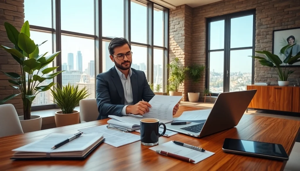 Beraten Sie Kunden über finanzielle Strategien auf https://zukunftkapital.de in modernem Büro.