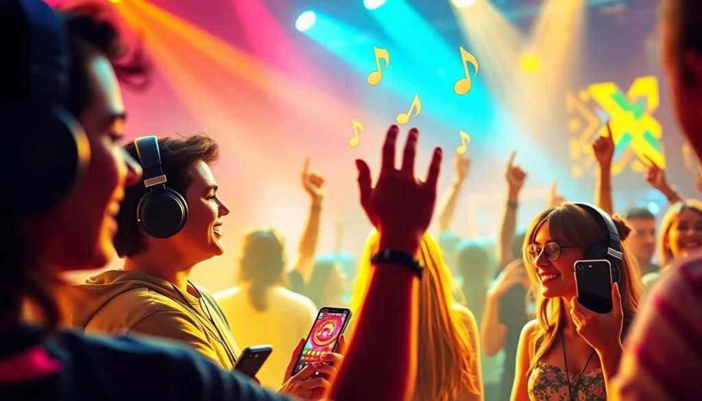 Discover the best MP3 download options with vibrant scenes of music lovers enjoying their favorite tracks.