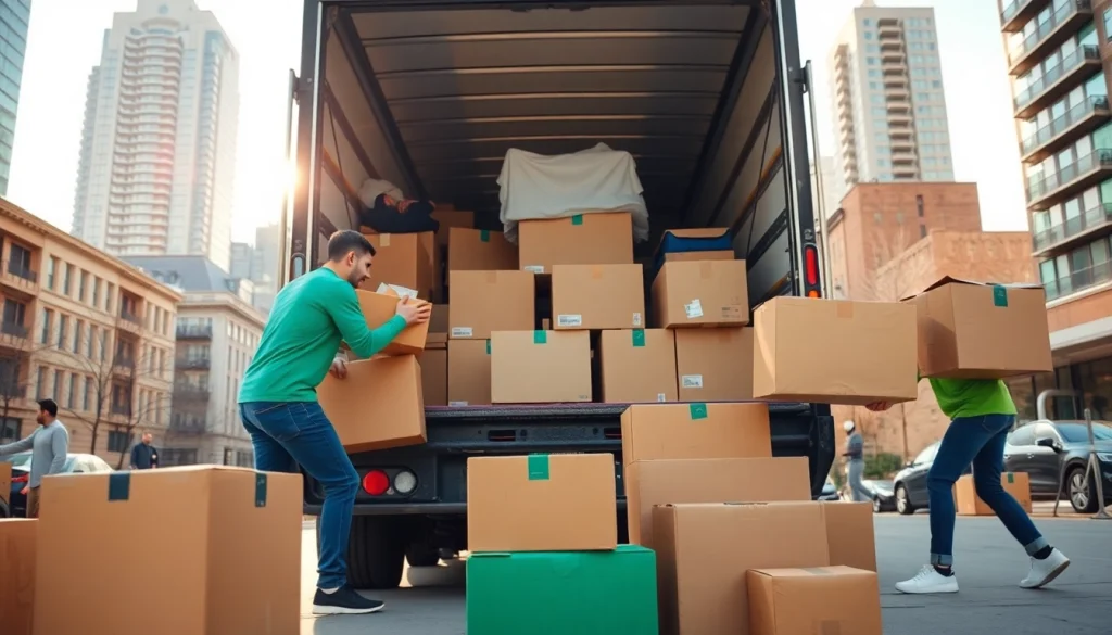 Efficient Toronto moving company team loading a truck with care and expertise.