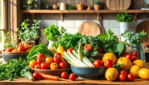 Cook delicious meals with recipesalexarciab.com featuring vibrant ingredients and elegant kitchen setup.