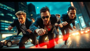 Experience action thriller scenes with skilled agents in a high-stakes urban environment.