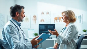 Consultation at https://www.medexdtc.com showing physician empathy and patient engagement.