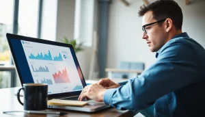 Implement strategies with a google penalty service while a consultant reviews data in a bright office.