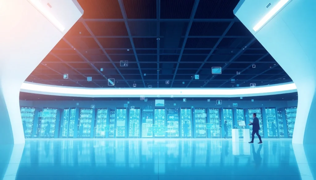 Servicios en la nube optimizados, ilustración de soluciones de Cloud Services para empresas