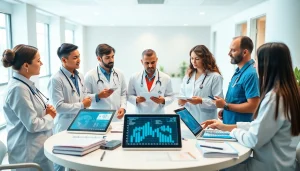 Engaging discussion on Health improvements among diverse healthcare professionals in a modern setting.