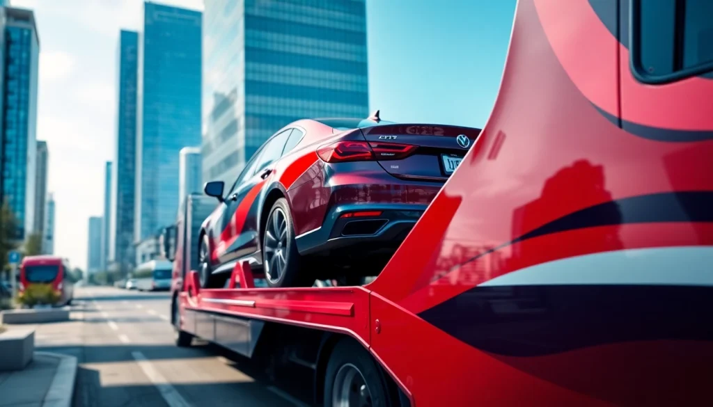 View of a luxury auto carrier at https://luxuryautocarriers.com showcasing sleek vehicle transport.