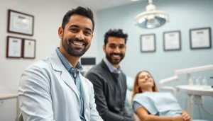 Dr. Shahram Valiani DDS caring for a patient in a modern dental office.