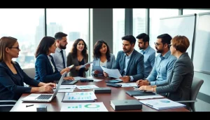 Engage in effective Competitor Research with a diverse team collaborating in a professional office.