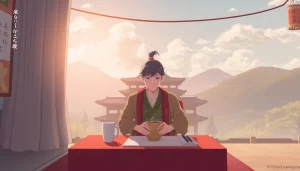 リモート家庭教師がオンラインで生徒にレッスンを指導している様子を描写した画像。