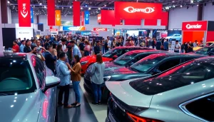 View attendees interacting with vehicles at the Auto Cars Show, showcasing excitement and innovation.