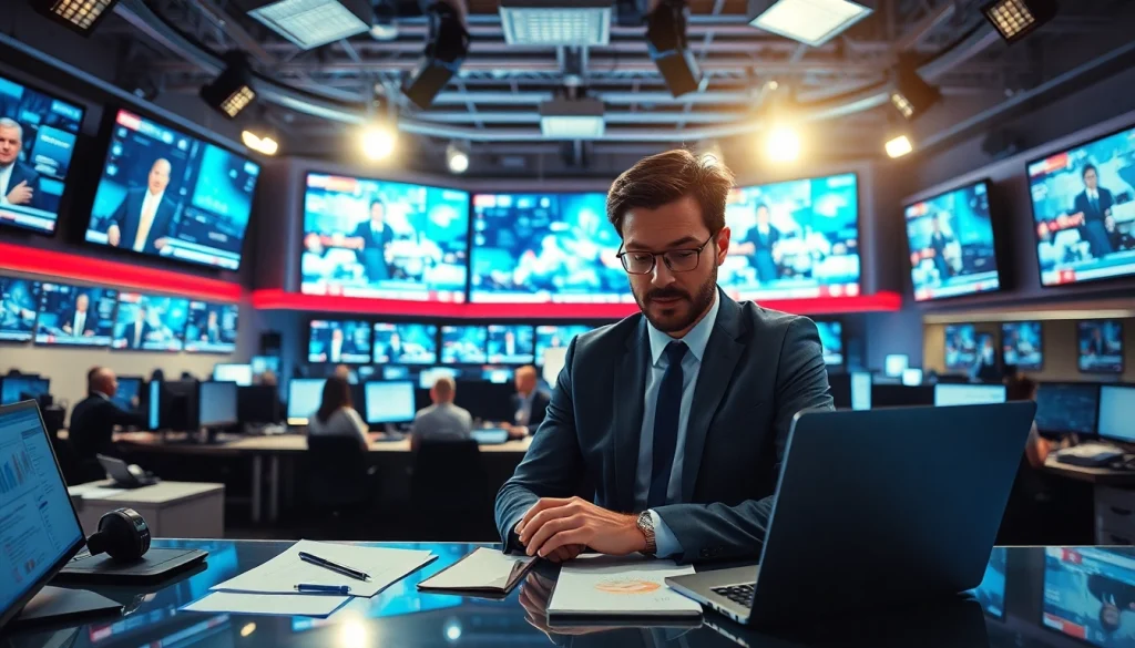 Thephoenixnewspaper highlighting a professional news editor in a vibrant newsroom.