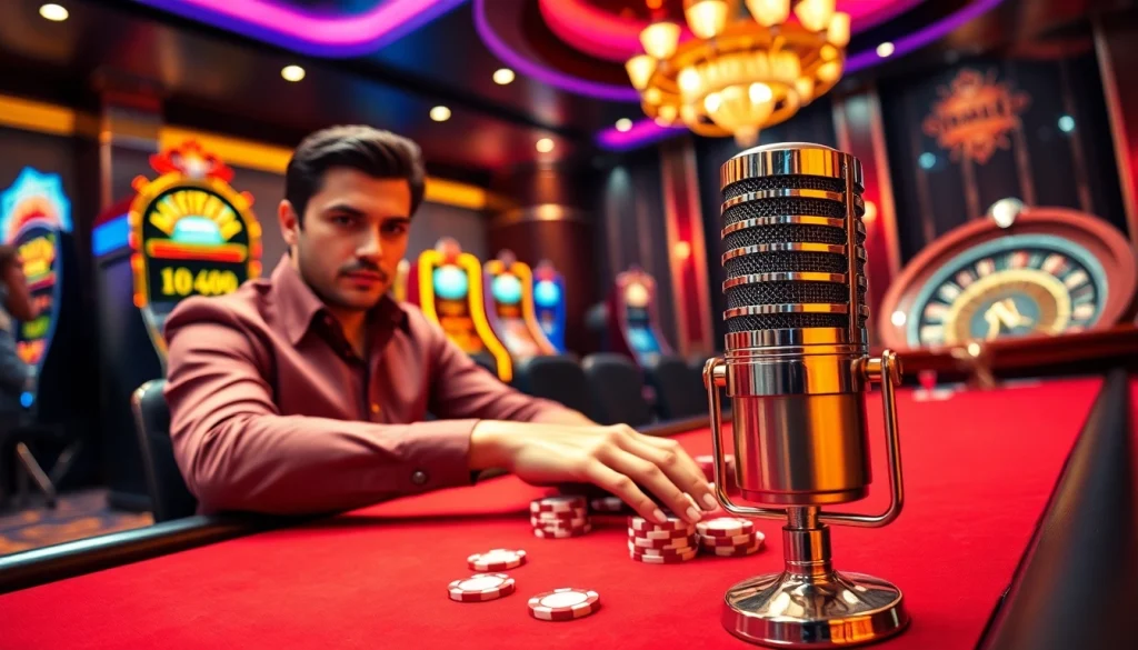 Experience the thrill of high-stakes gambling with the MV88 microphone capturing every exciting moment.